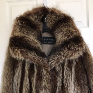 Burkholder Furs Full Length Racoon Coat Size 6